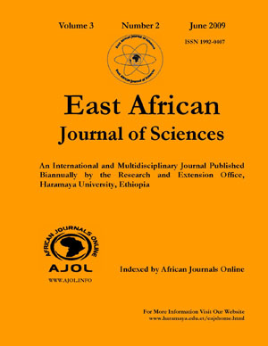 								View Vol. 3 No. 1 (2009): East African Journal of Sciences
							