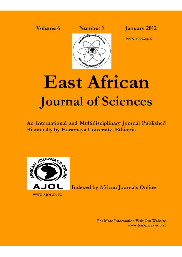 								View Vol. 6 No. 1 (2012): East African Journal of Sciences
							
